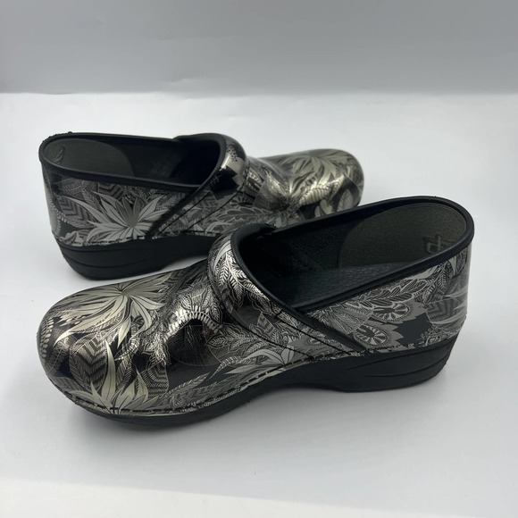 Dansko XP 20 Mules Clogs SIlver Greenery Mosaic Slip On Women's 40 US 9.5 - 10 - Picture 8 of 13